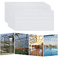 HENGMEI 14 planchas alveolares de policarbonato de cámara hueca- 4 mm- 10-25 m²- planchas alveolares de doble capa…